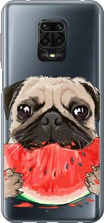 

Чехол Мопс и арбуз для Xiaomi Redmi Note 9S 932387