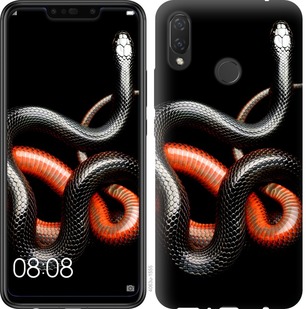 

Чохол Червоно-чорна змія на чорному тлі на Huawei Nova 3 677498