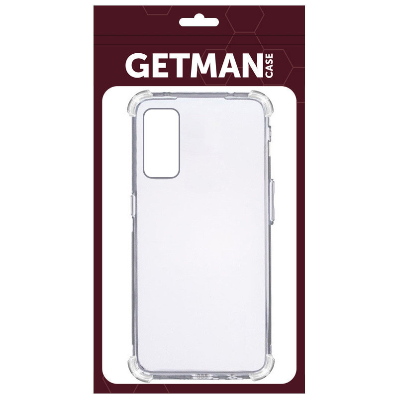 Фото TPU чохол GETMAN Ease logo посилені кути на Oppo Reno 4 Pro (Прозорий / Transparent) на vchehle.ua