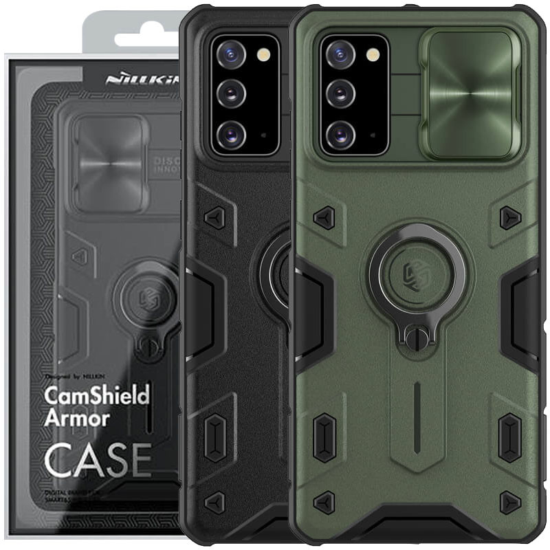 TPU+PC чехол Nillkin CamShield Armor no logo (шторка на камеру) для Samsung Galaxy Note 20