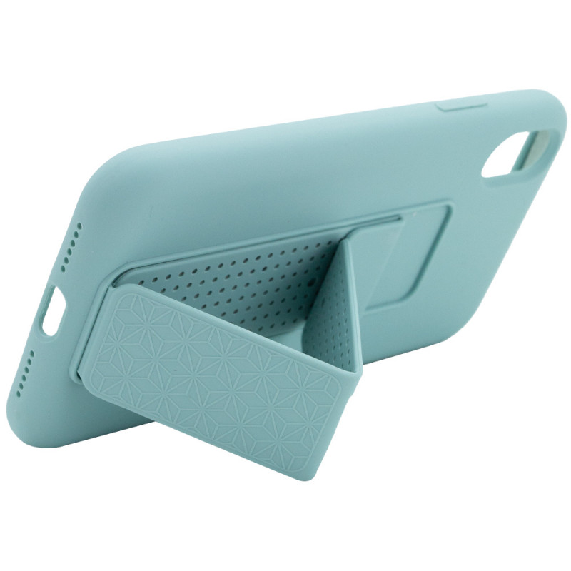 

Чехол Silicone Case Hand Holder для Apple iPhone XR (6.1") (Бирюзовый / Ice Blue) 1096615