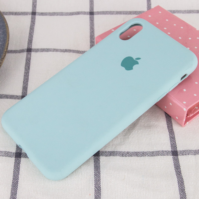 Фото Чехол Silicone Case Full Protective (AA) для Apple iPhone X (5.8") / XS (5.8") (Бирюзовый / Turquoise) на vchehle.ua