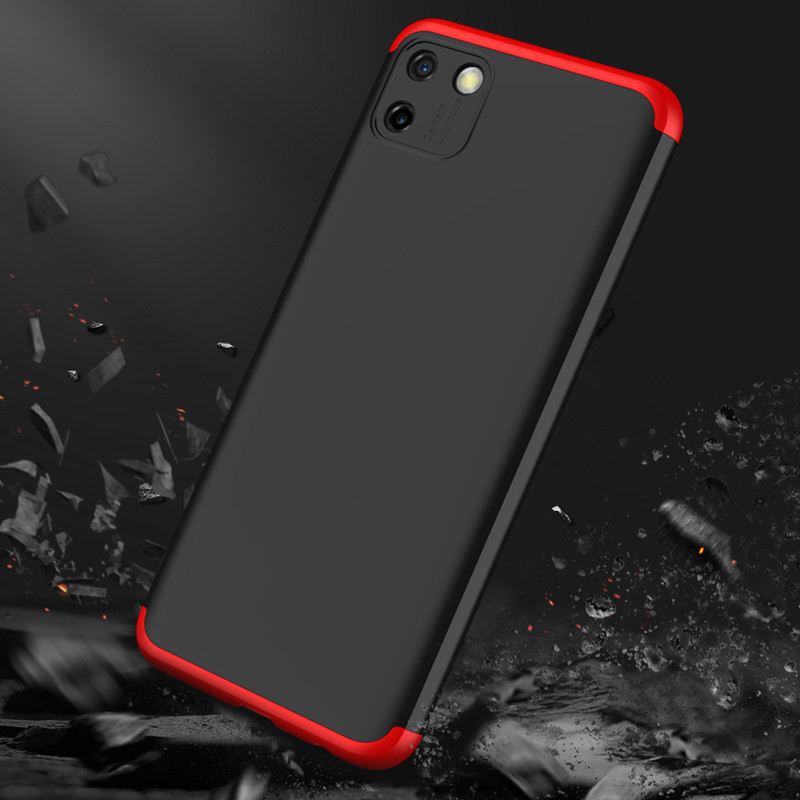 Фото Пластиковая накладка GKK LikGus 360 градусов (opp) для Realme C11 (2020) (Черный / Красный) на vchehle.ua