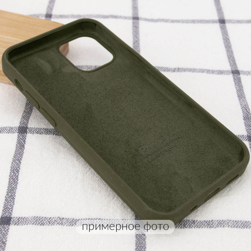 Фото Чохол Silicone Case Full Protective (AA) на Apple iPhone 16 (6.1") (Зелений / Dark Olive) на vchehle.ua