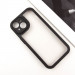 Фото TPU чохол Transparent + Colour 1,5mm на Apple iPhone 14 (6.1") (Black) на vchehle.ua