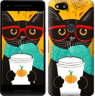 

Чехол Осенний кот для Google Pixel 2 778463