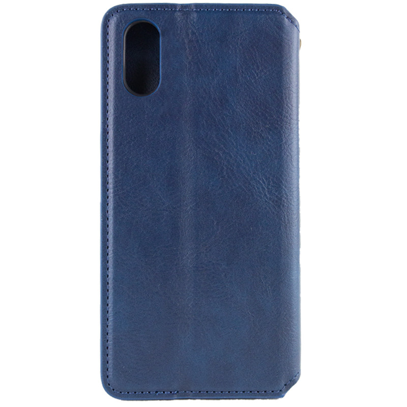 Фото Кожаный чехол-книжка GETMAN Cubic (PU) для Apple iPhone X / XS (5.8") (Синий) на vchehle.ua