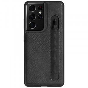 Кожаная накладка Nillkin Aoge (с держателем ручки) для Samsung Galaxy S21 Ultra