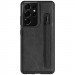 Кожаная накладка Nillkin Aoge (с держателем ручки) для Samsung Galaxy S21 Ultra (Черный)