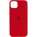 Уценка Чехол Silicone case (AAA) with Magsafe для Apple iPhone 14 Pro Max (6.7") (Дефект упаковки / Красный / Red)