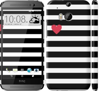 

Чохол Чорно-білі смуги на HTC One M8 751768