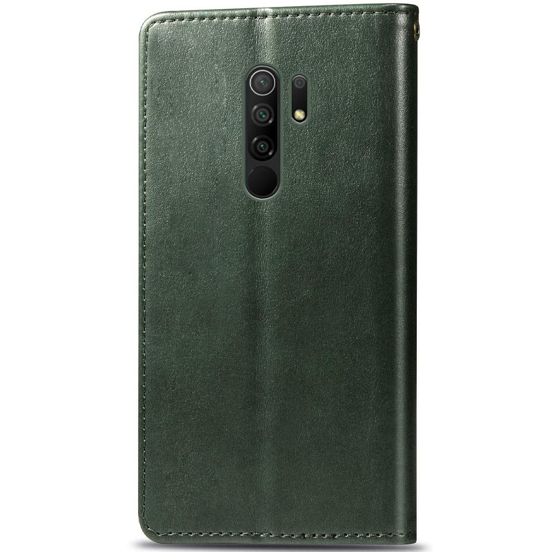 Шкіряний чохол книжка GETMAN Gallant (PU) для Xiaomi Redmi 9 (Зелений) в магазині vchehle.ua