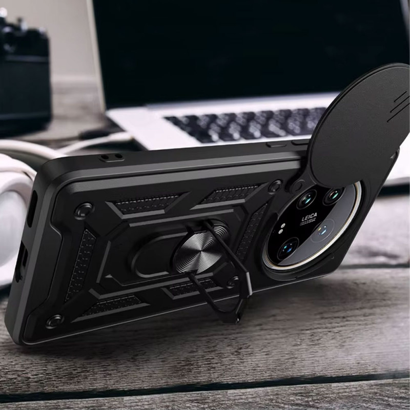 Ударостійкий чохол Camshield Serge Ring на Xiaomi 15 Ultra (Чорний) в магазині vchehle.ua