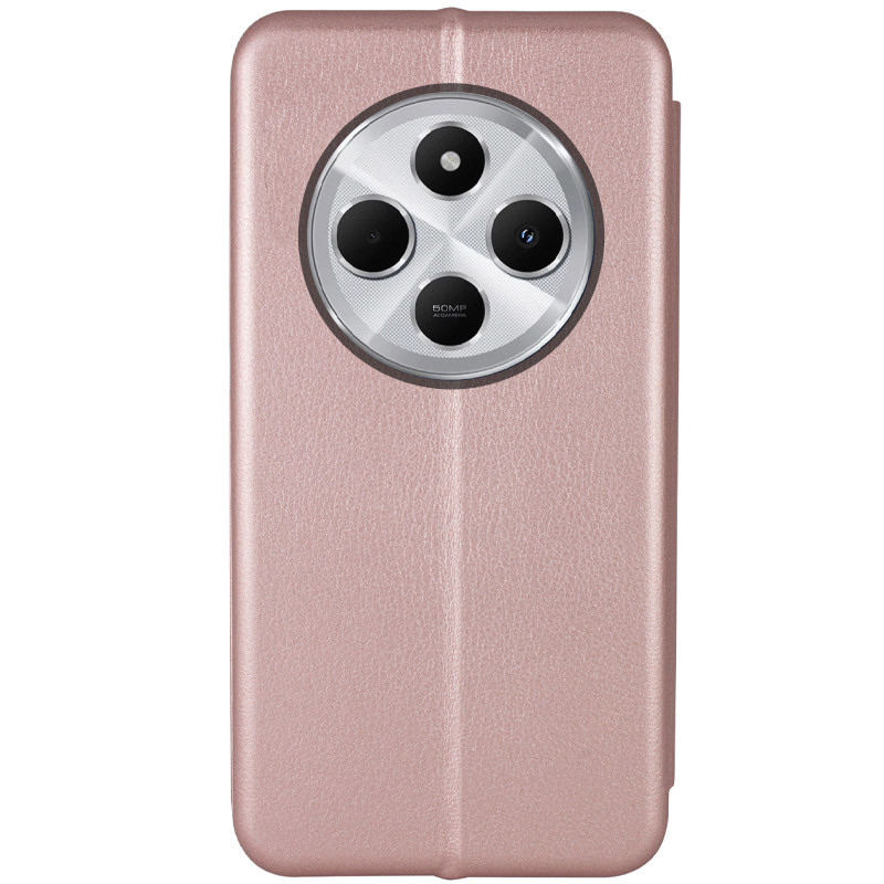 Фото Кожаный чехол (книжка) Classy для Xiaomi Redmi 14C / Poco C75 (Rose Gold) на vchehle.ua