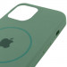 Чохол Silicone Case Full Protective (AA) with Magnetic Safe на Apple iPhone 11 Pro Max (6.5") (Зелений / Pine green) в магазині vchehle.ua