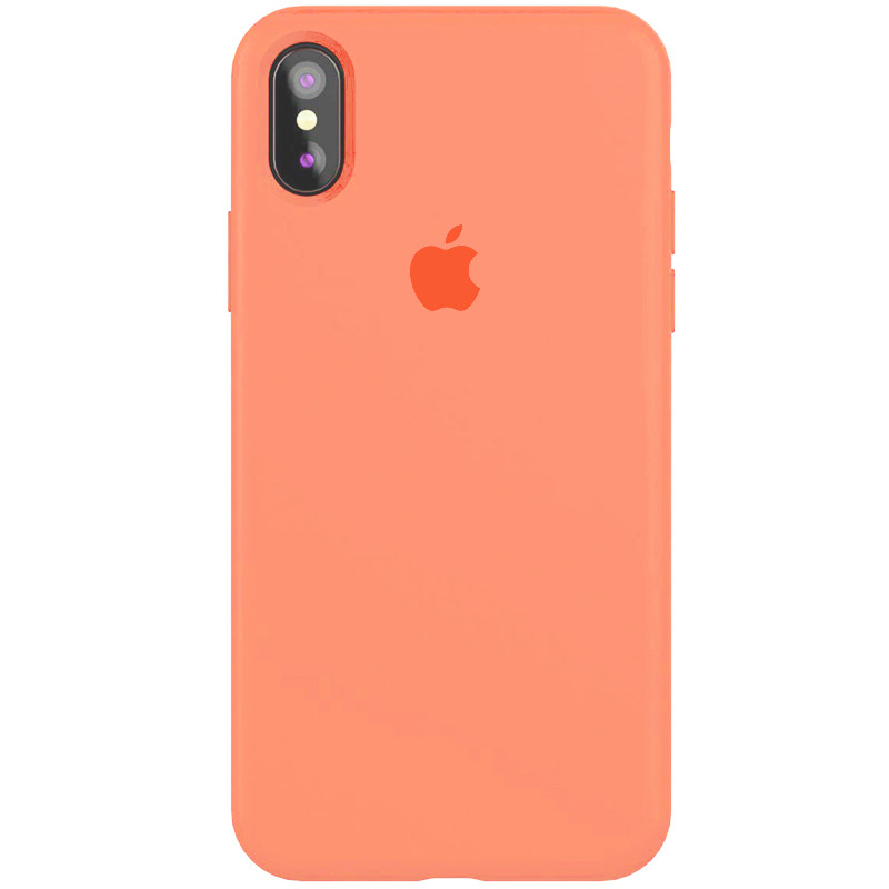 Уцінка Чохол Silicone Case Full Protective (AA) на iPhone XS (5.8") (Подряпина / Рожевий / Flamingo)