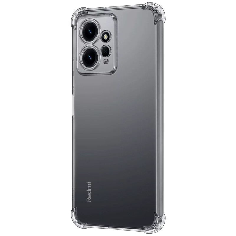 TPU чохол GETMAN Ease logo посилені кути Full Camera на Xiaomi Redmi Note 12 4G (Прозорий (прозорий))