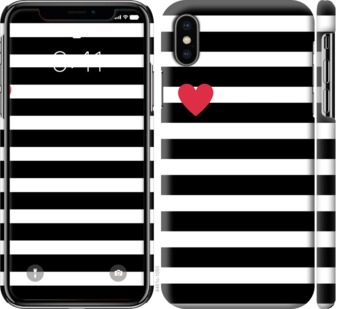 

Чехол Черно-белые полосы для iPhone X (5.8") 751618