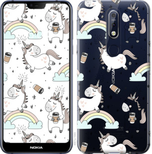 

Чехол Единорог и кофе для Nokia 7.1 841173