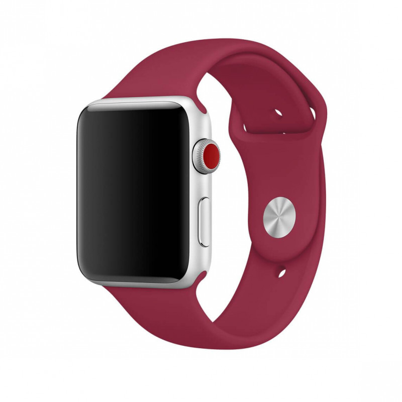 

Силіконовий ремінець на Apple watch 42mm/44mm/45mm/49mm (Червоний / Rose Red) 678590