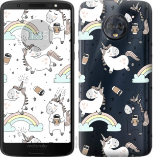 

Чехол Единорог и кофе для Motorola Moto G6 Plus 841123