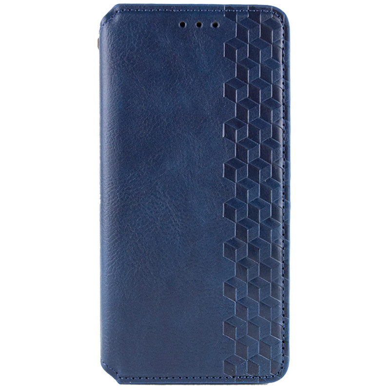 Кожаный чехол-книжка GETMAN Cubic (PU) для Apple iPhone 13 (6.1") (Синий)