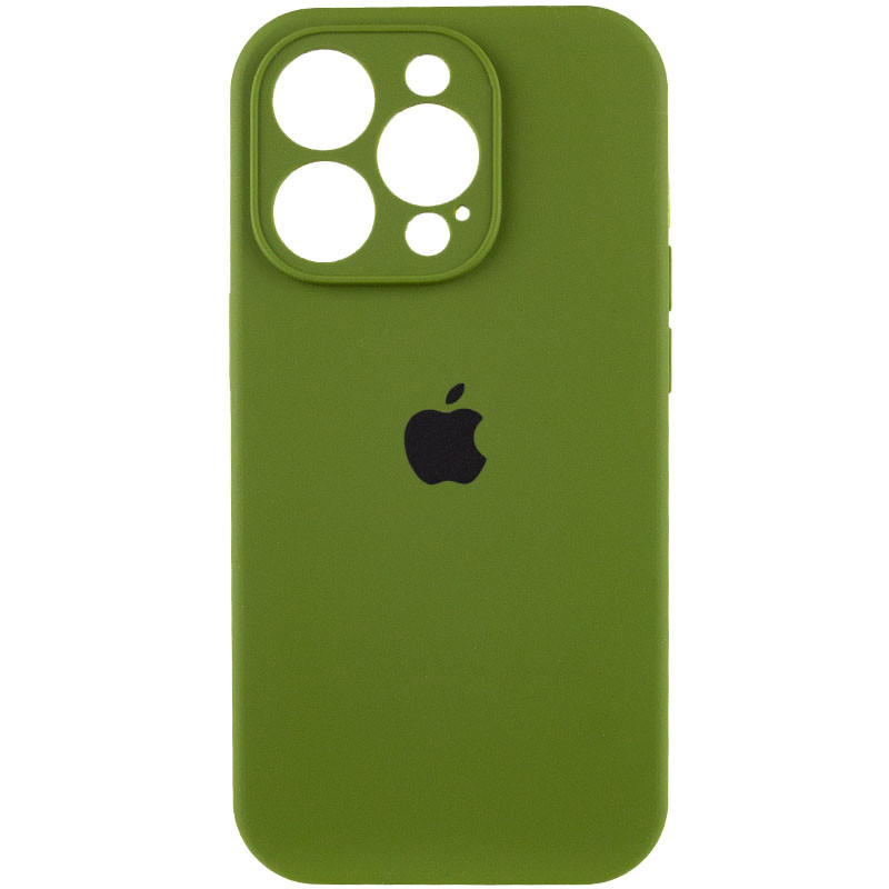 Чохол Silicone Case Full Camera Protective (AA) на Apple iPhone 14 Pro Max (6.7") (Зелений / Dark Olive)