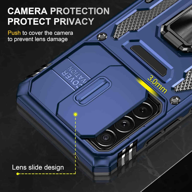 Купить Ударопрочный чехол Camshield Army Ring для Samsung Galaxy A53 5G (Синий / Navy) на vchehle.ua