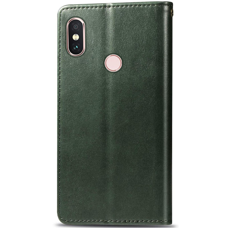 Кожаный чехол книжка GETMAN Gallant (PU) для Xiaomi Redmi Note 5 Pro / Note 5 (AI Dual Camera) (Зеленый) в магазине vchehle.ua