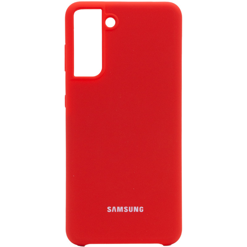 Чохол Silicone Cover (AA) на Samsung Galaxy S21+ (Червоний / Red)