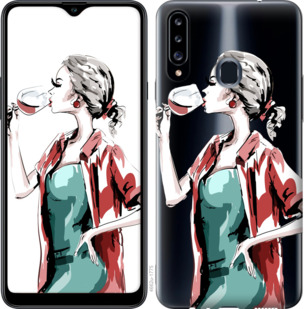 

Чехол Девушка с бокалом для Samsung Galaxy A20s A207F 841325