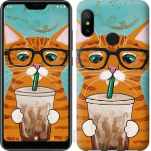 Чехол Зеленоглазый кот в очках для Motorola One