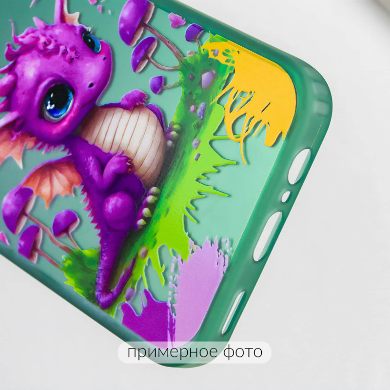 Замовити TPU+PC чохол TakiTaki Graffiti magic glow на Samsung Galaxy S22 (Baby dragon / Green) на vchehle.ua