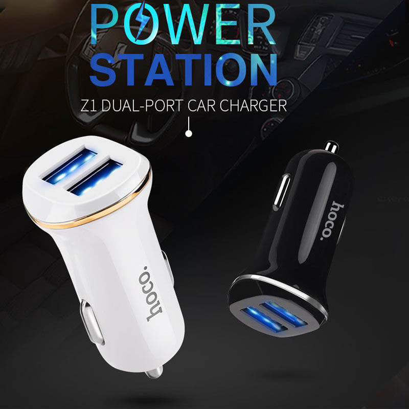 АЗУ Hoco Z1 2.1A (2USB-A) + кабель USB to Lightning в магазине vchehle.ua
