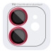 Захисне скло Metal Classic на камеру (в упак.) на Apple iPhone 12 / 12 mini / 11 (Червоний / Red)