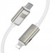 Дата кабель Hoco U137 Line with display Type-C to Lightning 27W (1.2m) (White) в магазине vchehle.ua