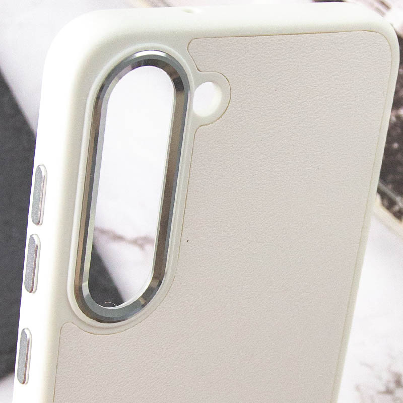 Купить Кожаный чехол Bonbon Leather Metal Style для Samsung Galaxy S23+ (Белый / White) на vchehle.ua