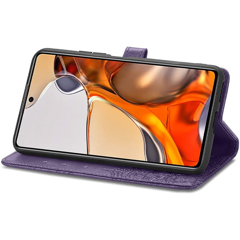 Шкіряний чохол-книжка Art Case з візитницею на Xiaomi Redmi Note 11 Pro 4G/5G / 12 Pro 4G (Фіолетовий) в магазині vchehle.ua