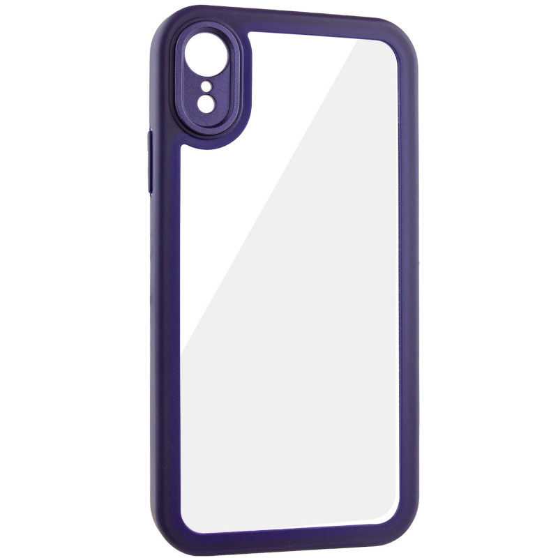 Фото TPU чохол Transparent + Colour 1,5mm на Apple iPhone XR (6.1") (Purple) на vchehle.ua