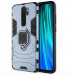 Ударопрочный чехол Transformer Ring for Magnet для Xiaomi Redmi Note 8 Pro (Серый / Metal slate)