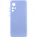 Чехол TPU GETMAN Liquid Silk Full Camera для Xiaomi Redmi Note 12S (Сиреневый / Light purple)