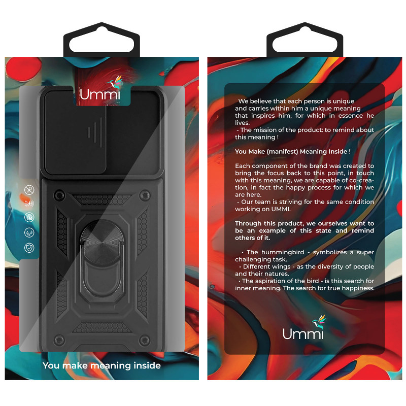 Фото Ударопрочный чехол Ummi Camshield Serge Ring для Xiaomi Poco F7 на vchehle.ua