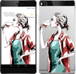 

Чохол Дівчина з келихом на Huawei Ascend P8 841710