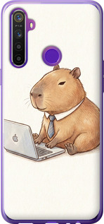 Чехол Funny Capybara CEO Working для Realme 6i