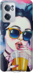 Чехол Арт-девушка в очках для OnePlus Nord CE 2
