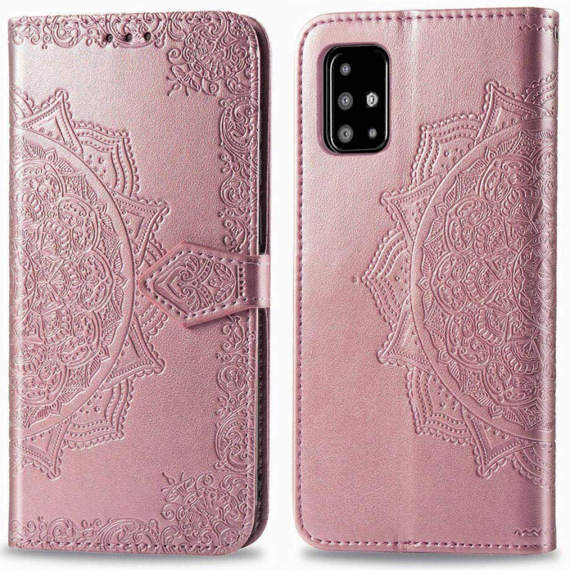 Фото Кожаный чехол (книжка) Art Case с визитницей для Samsung Galaxy A51 (Розовый) на vchehle.ua