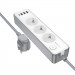 Удлинитель Borofone BAC9 Power PD20W (3USB-A/1C/3xSocket) (2m)