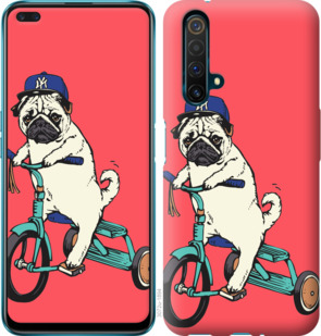 

Чохол Мопс на велосипеді на Realme X50 919736