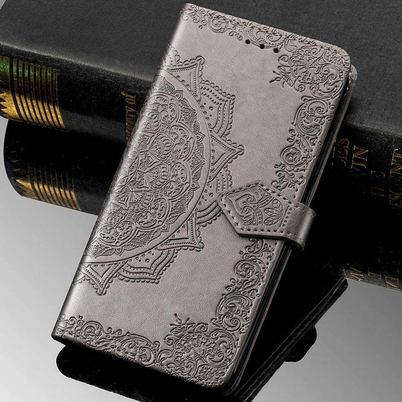 

Шкіряний чохол (книжка) Art Case з візитницею для Oppo A52 (Сірий) 908706