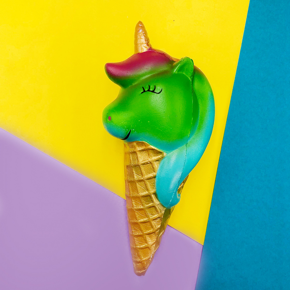 Squishy antistress Colorful Unicorn Ice Cream (Зеленый)